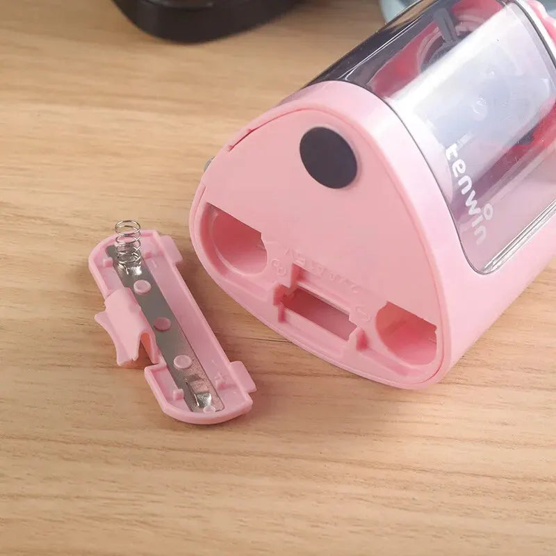 1Pc Electric Pencil Sharpener, Creative Automatic Pencil Sharpener, Office Supplies (Battery Not Included)
