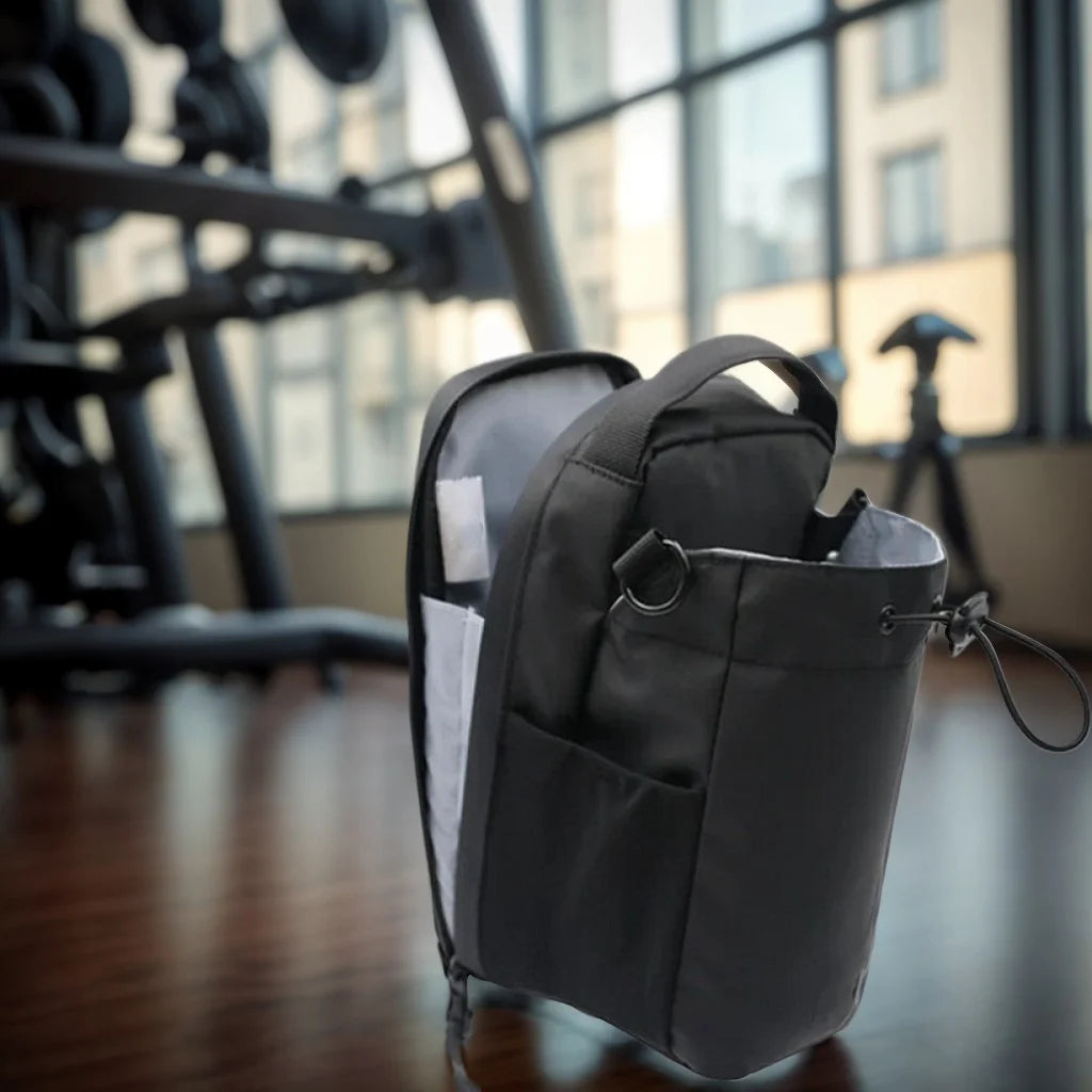 Gym Water Bottle Magnetic Bag-Ultra-Light Water-Resistant, Multi-Way Wear with Adjustable Straps for Fitness