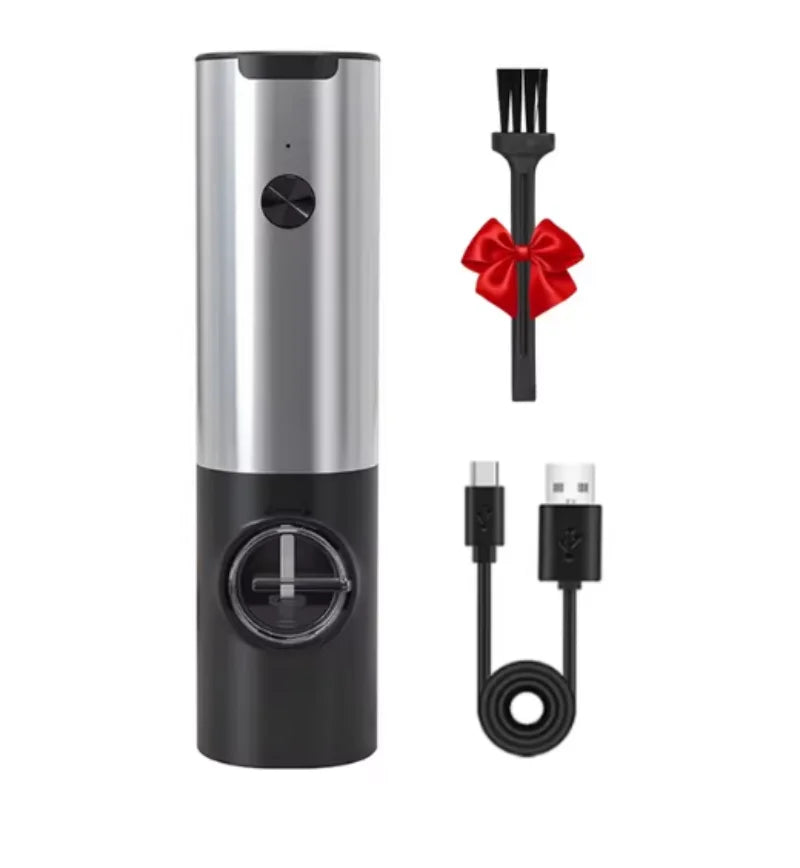 Rechargeable Electric Salt and Pepper Grinder Set with Charging Base Stainless Steel Automatic Salt Pepper Grinder Spice Mill