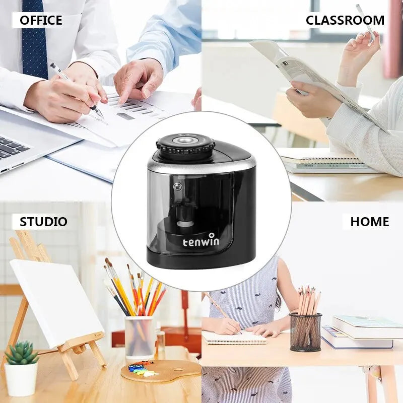 1Pc Electric Pencil Sharpener, Creative Automatic Pencil Sharpener, Office Supplies (Battery Not Included)