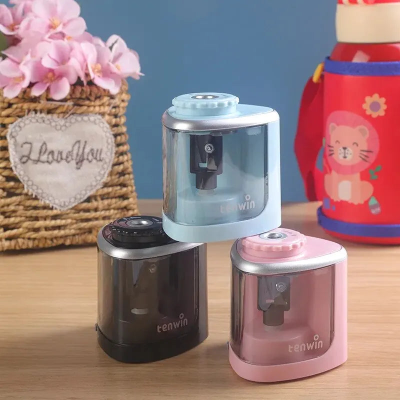 1Pc Electric Pencil Sharpener, Creative Automatic Pencil Sharpener, Office Supplies (Battery Not Included)