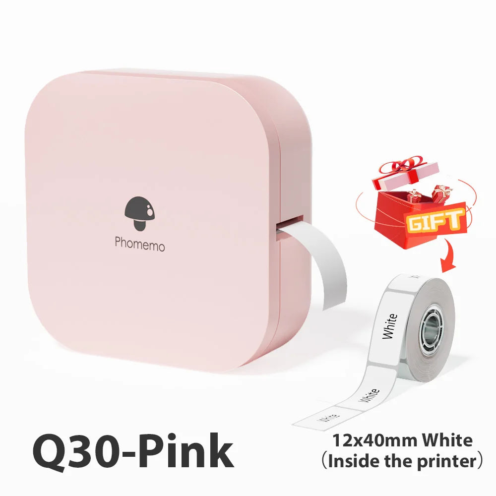 Q30 Bluetooth Thermal Label Printer, Pocket Sticker Maker for Date/Diy Labels, Ios Android Wireless Printer, Multi-Paper
