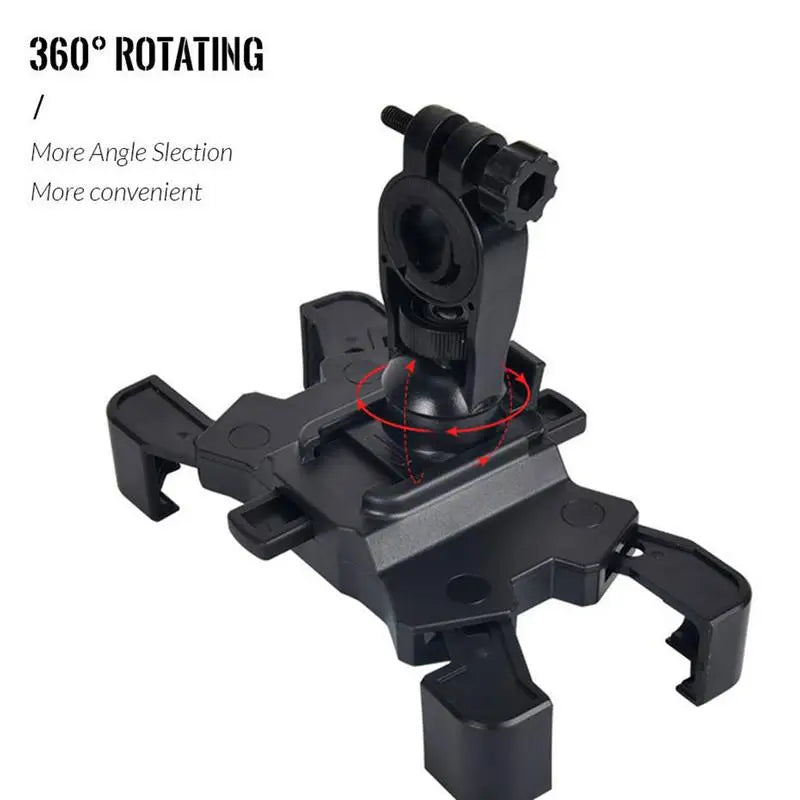 Phone Holder for Bike Handlebar Rotatable Multipurpose Phone Mount Black Phone Clip for Scooter Motorcycle Space-Saving Phone