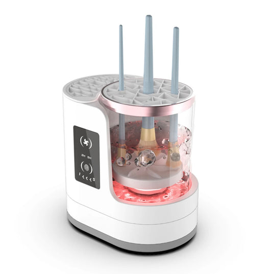 Electric Makeup Brush Cleaner Machine with Drying and Disinfecting Function Rechargeable Automatic Makeup Brushes Cleaning Tool