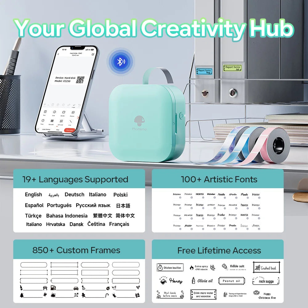 Q30 Bluetooth Thermal Label Printer, Pocket Sticker Maker for Date/Diy Labels, Ios Android Wireless Printer, Multi-Paper