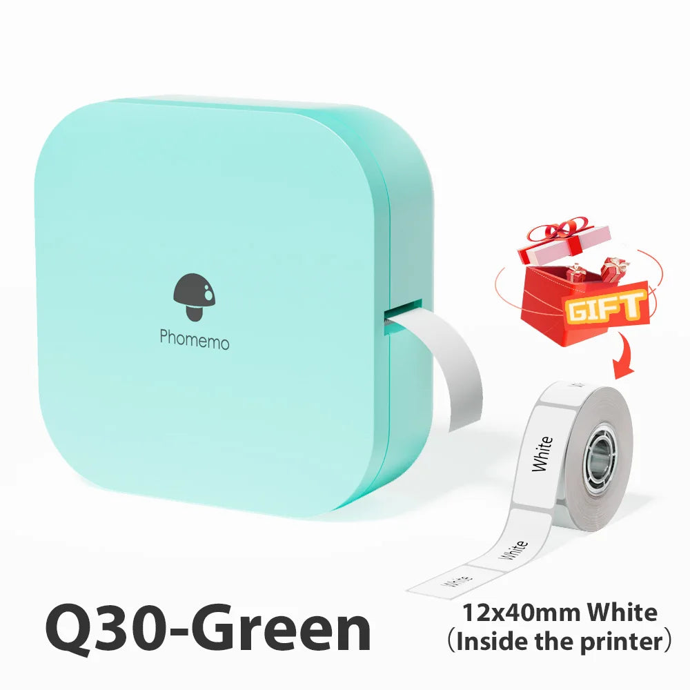 Q30 Bluetooth Thermal Label Printer, Pocket Sticker Maker for Date/Diy Labels, Ios Android Wireless Printer, Multi-Paper